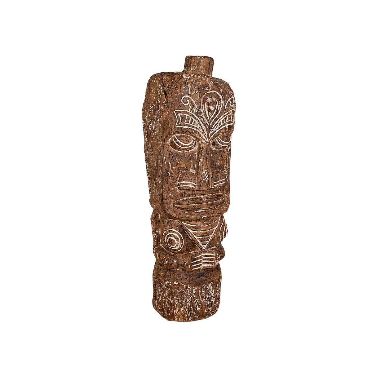 8435700807246 - Skulptur natürlich Java-Holz 30 x 150 x 25 cm Tribal