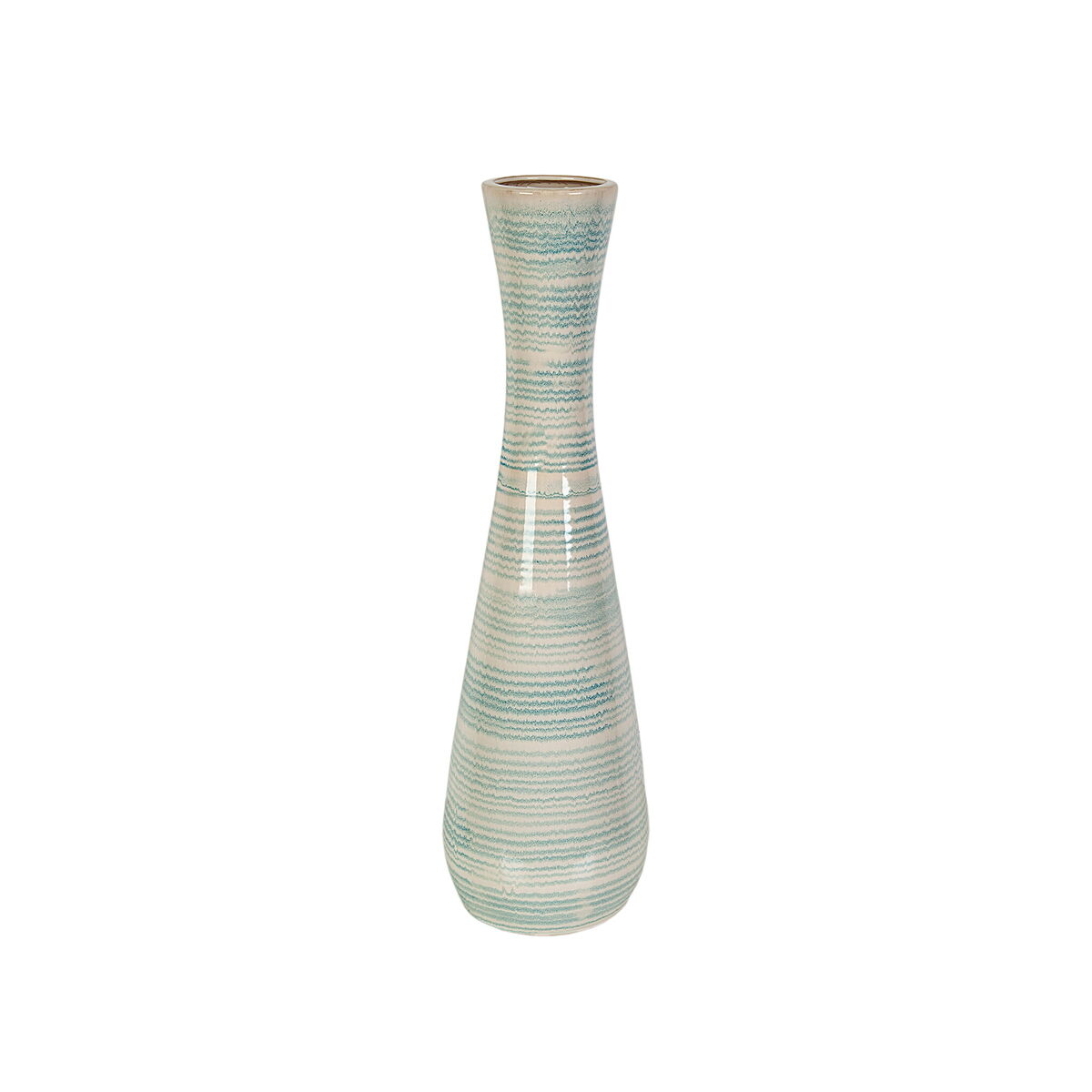 8435700810116 - Blumenvase Blau Weiß aus Keramik 20 x 69 x 20 cm