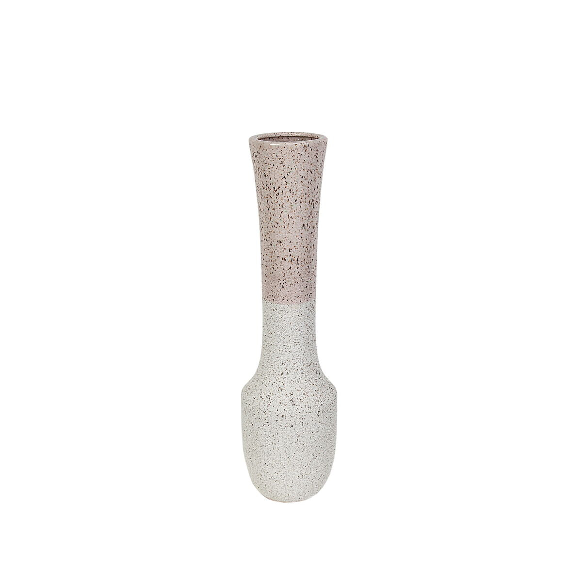 8435700810123 - Blumenvase Weiß Rosa aus Keramik 15 x 59 x 15 cm 8435700810123 - Blumenvase Weiß Rosa aus Keramik 15 x 59 x 15 cm