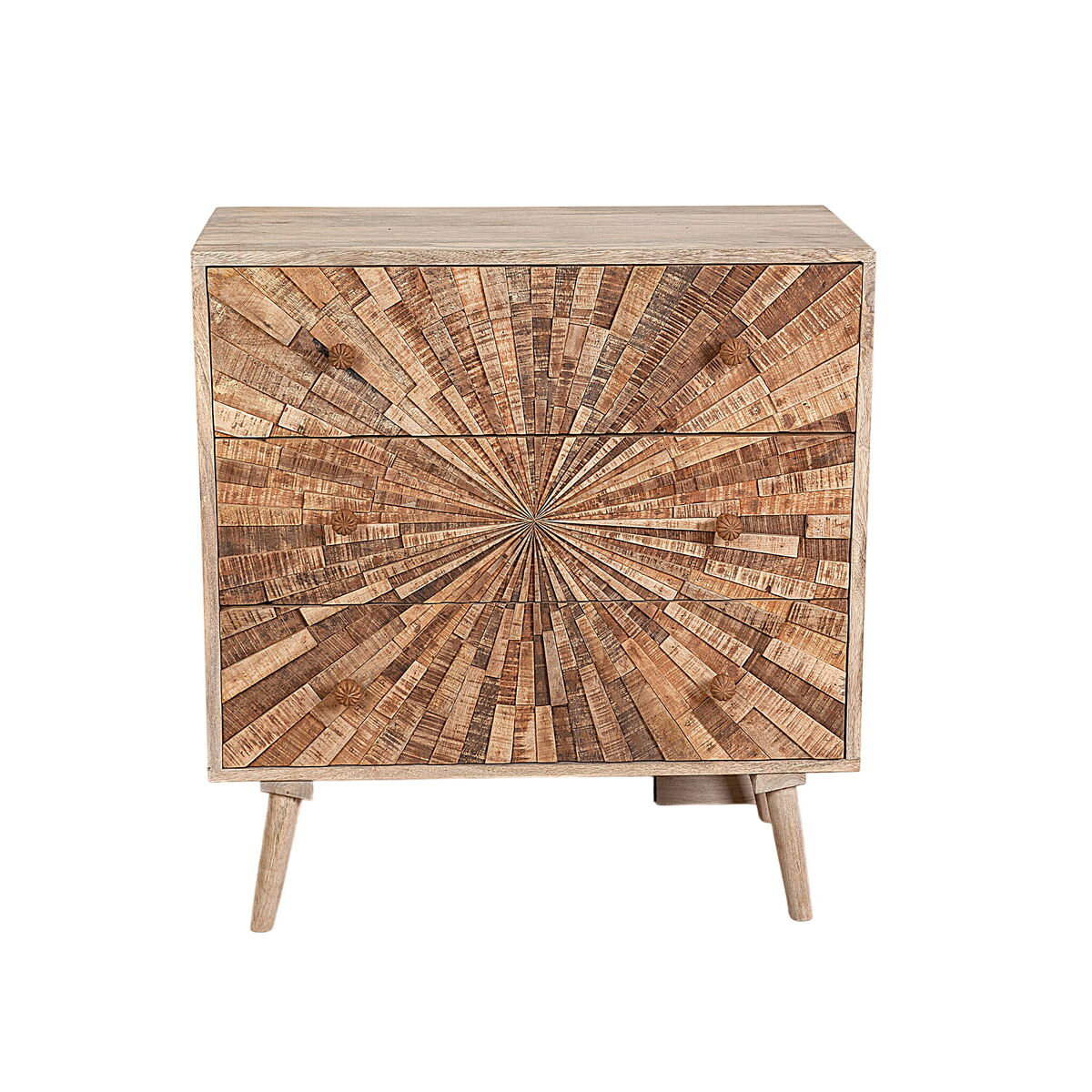 8435700812424 - Kommode natürlich Mango-Holz 80 x 85 x 40 cm