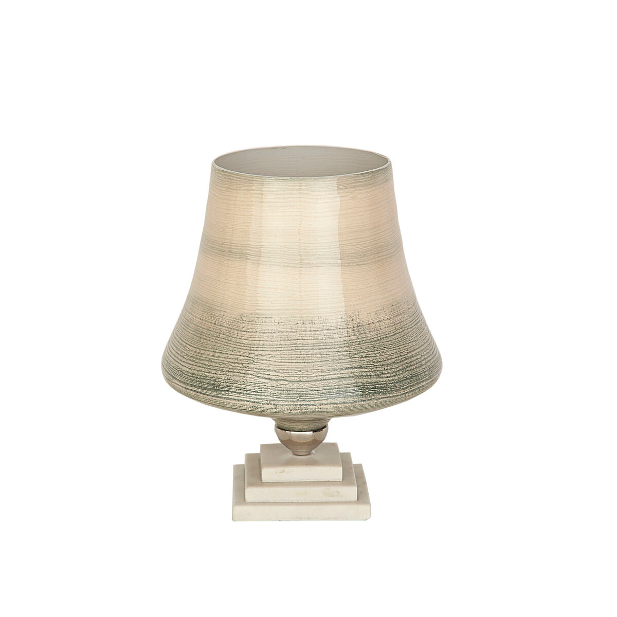 8435700812516 - Blumenvase Beige Grau Glas Marmor 26 x 34 x 26 cm