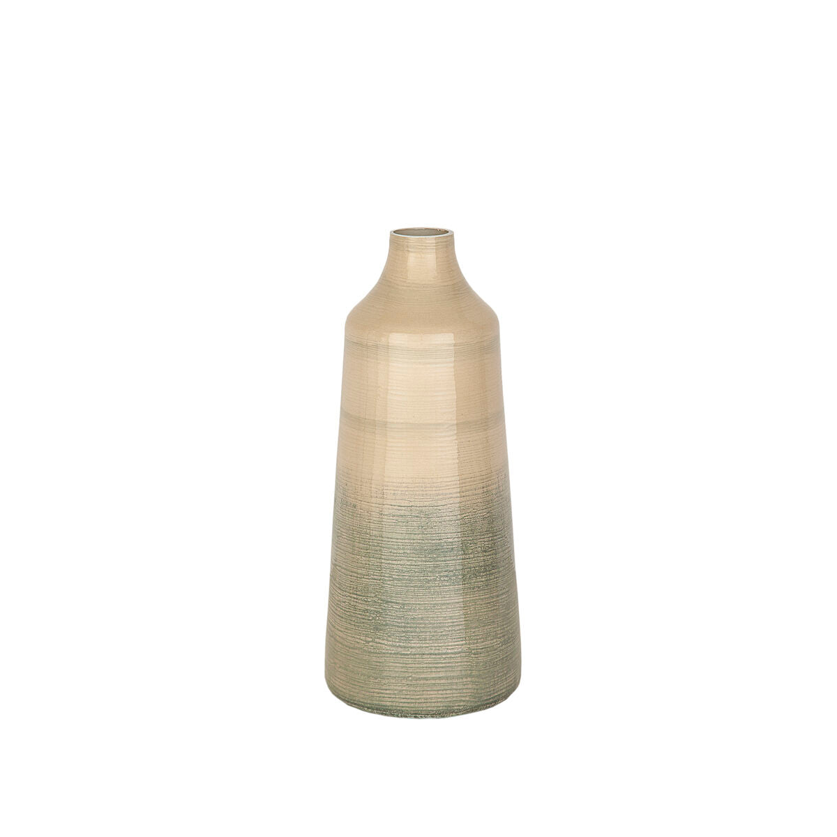 8435700812608 - Blumenvase Beige Grau Glas 14 x 35 x 14 cm