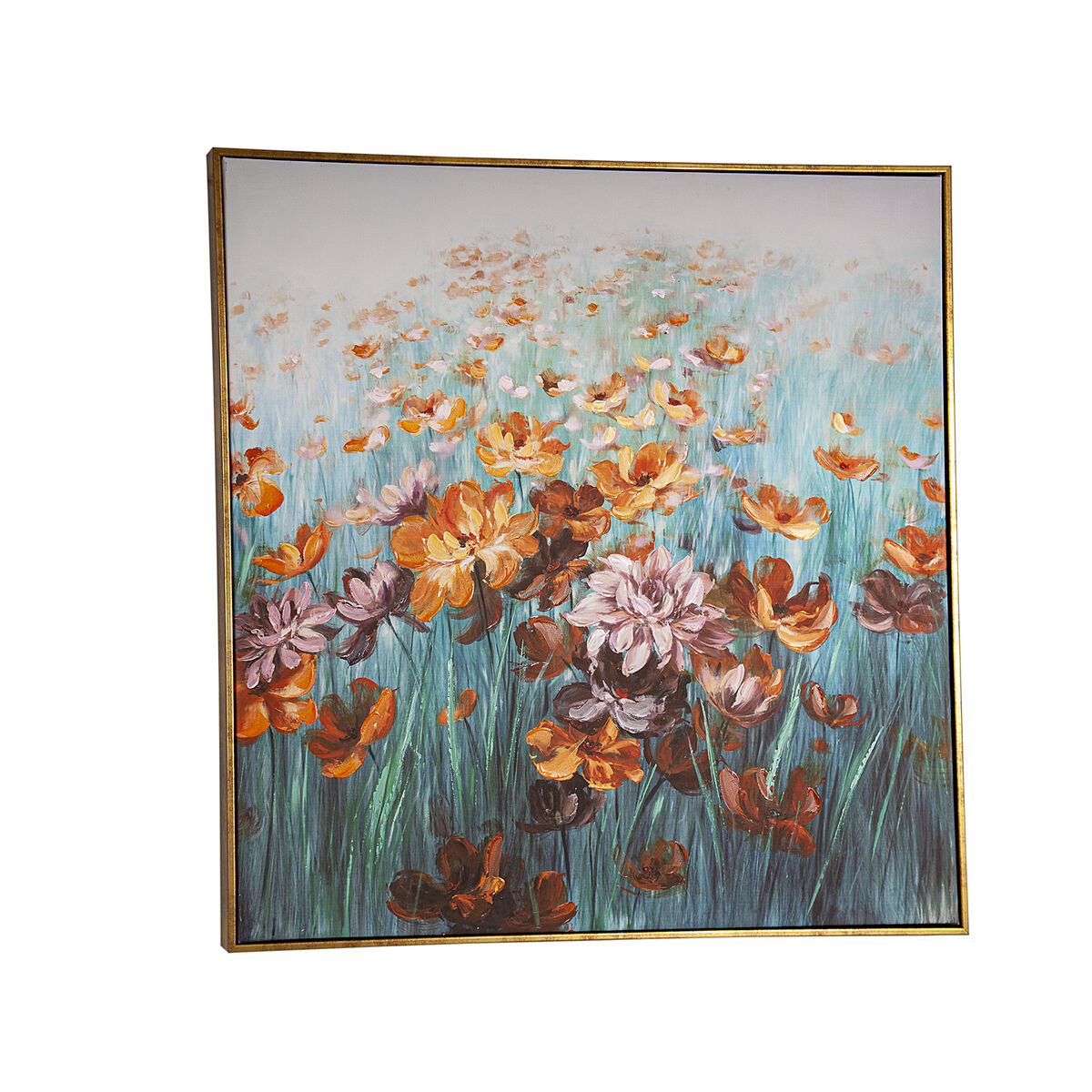 8435700815845 - Ölgemälde Holz Leinwand Blomster 82 x 82 x 5 cm