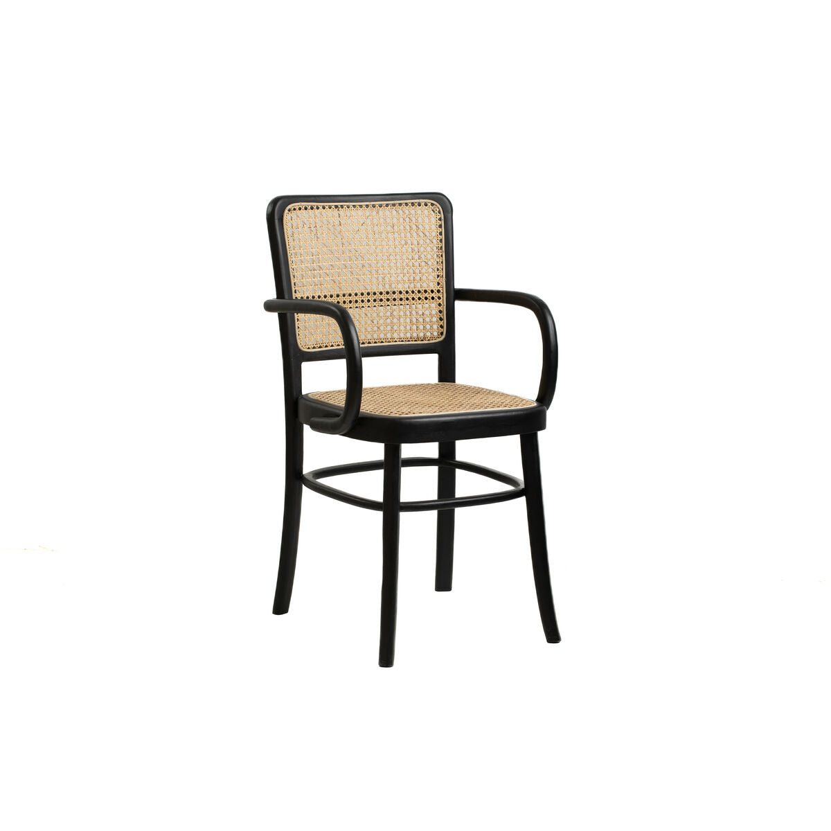 8435700829132 - Sitz Schwarz natürlich Rattan Teakholz 44 x 89 x 53 cm