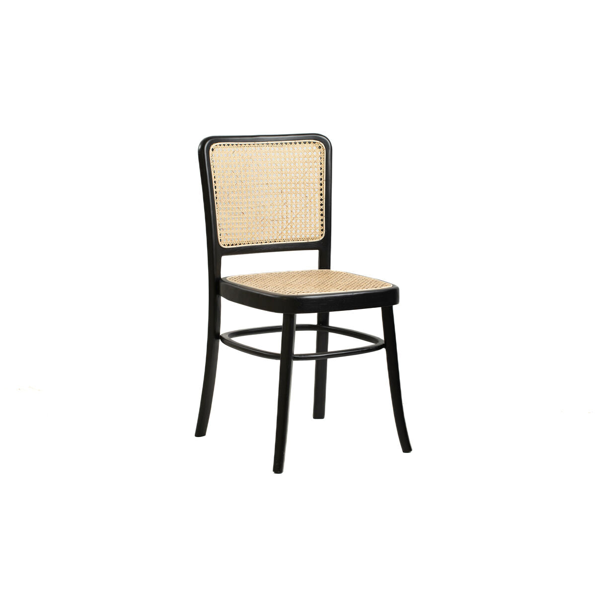 8435700829149 - Stuhl Schwarz natürlich Rattan Teakholz 44 x 89 x 53 cm