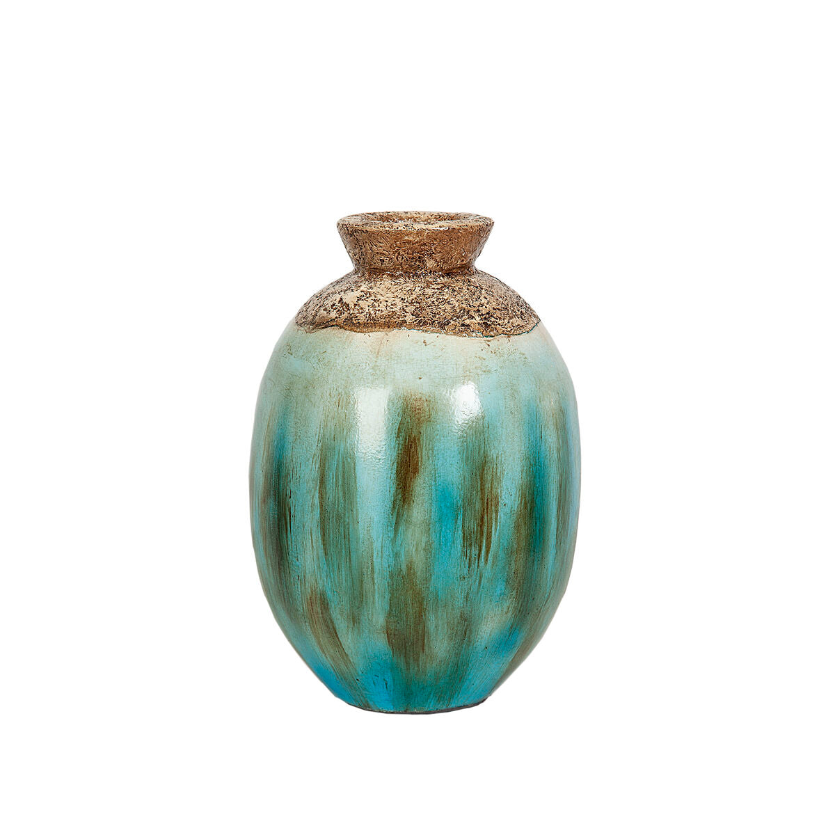 8435700829521 - Vase Blau Braun Terrakotta 22 x 35 x 22 cm