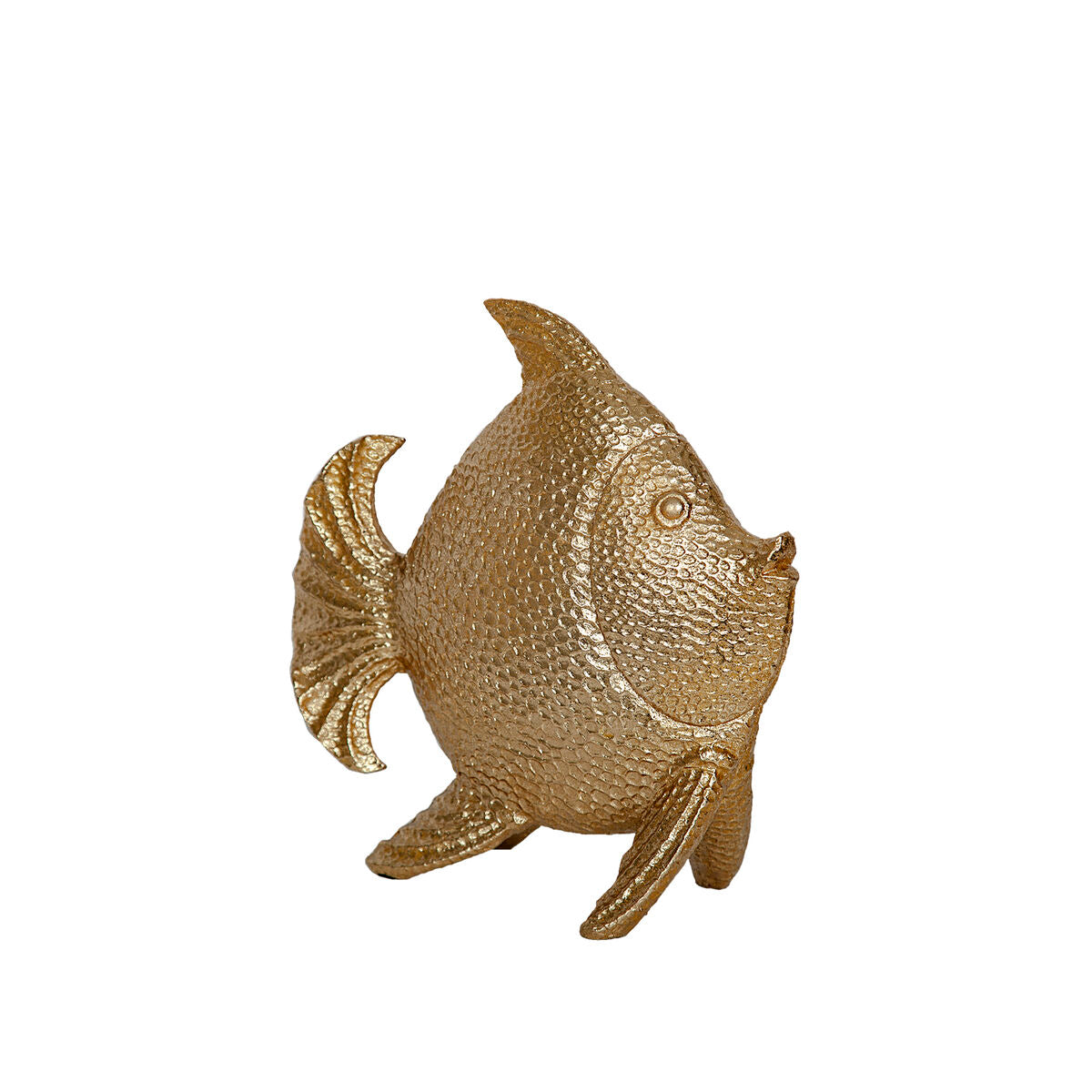 8435700830886 - Decorative Figure Golden Resin Fish 25 x 26 x 12 cm