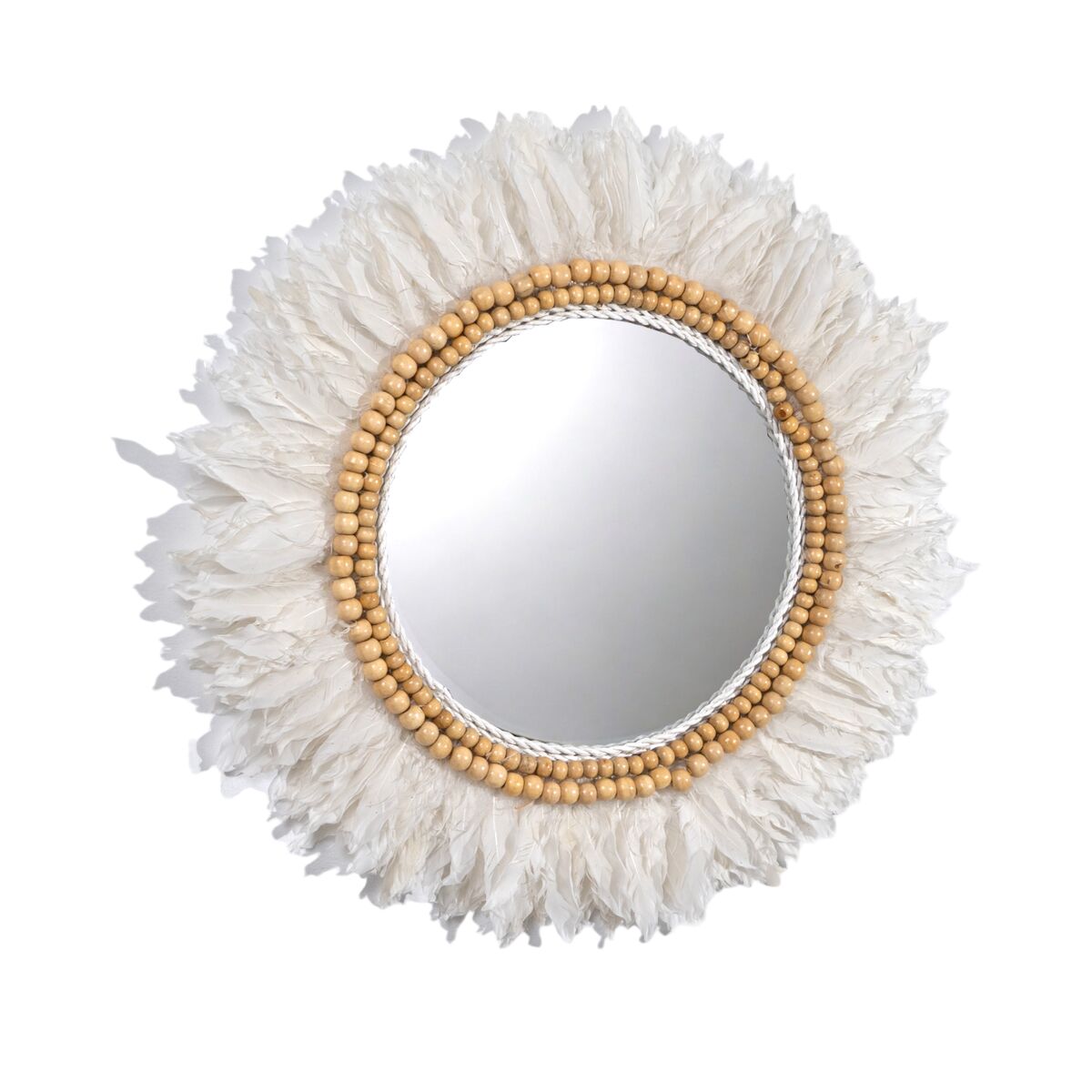 8435700833054 - Wall mirror White Feathers 50 x 3 x 50 cm Circular