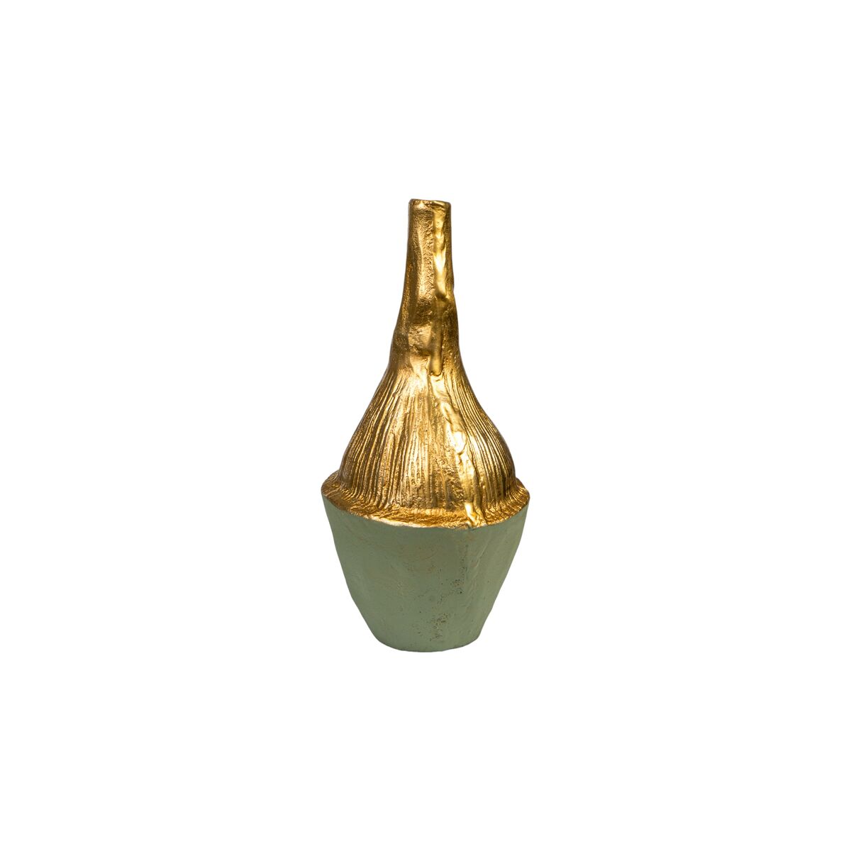 8435700834143 - Blumenvase grün Gold Aluminium 18 x 36 x 17 cm