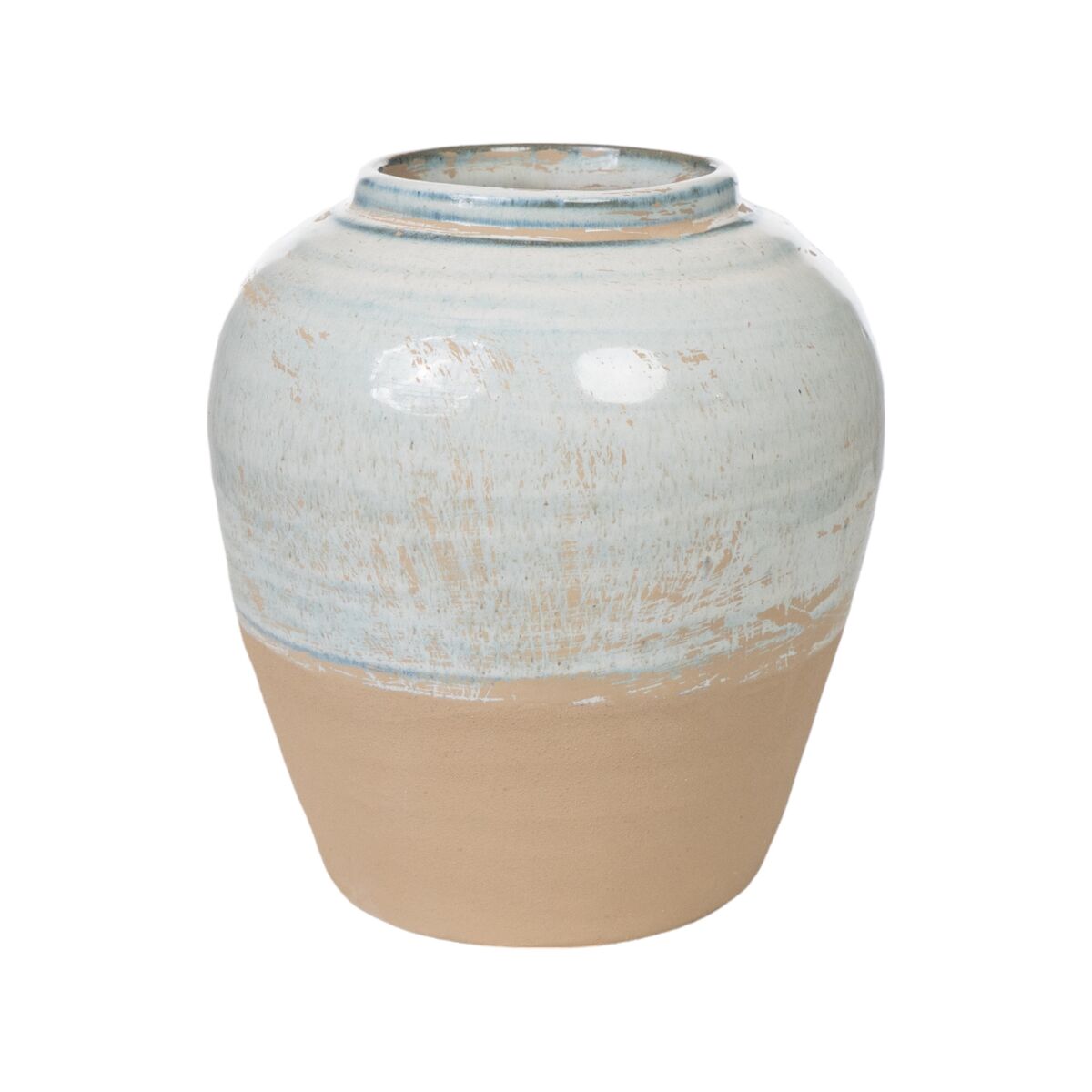 8435700835348 - Blumenvase Blau Beige Terrakotta 22 x 24 x 22 cm