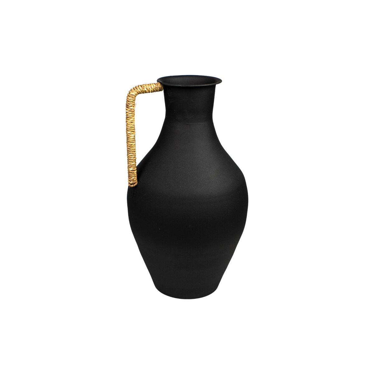 8435700836055 - Vase Schwarz Metall korb 24 x 39 x 24 cm Mit Griff