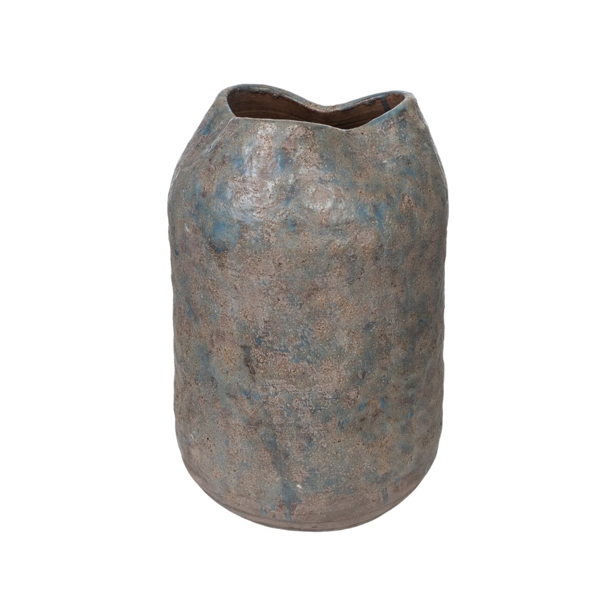 8435700836802 - Blumenvase Blau Terrakotta Antiker Finish 23 x 34 x 23 cm