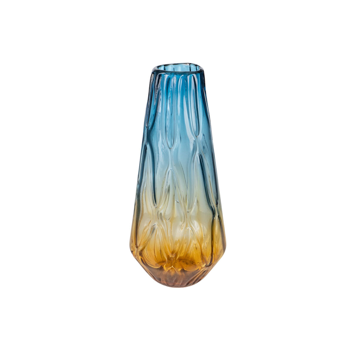 8435700839193 - Blumenvase Blau Bernstein Glas 20 x 45 x 20 cm