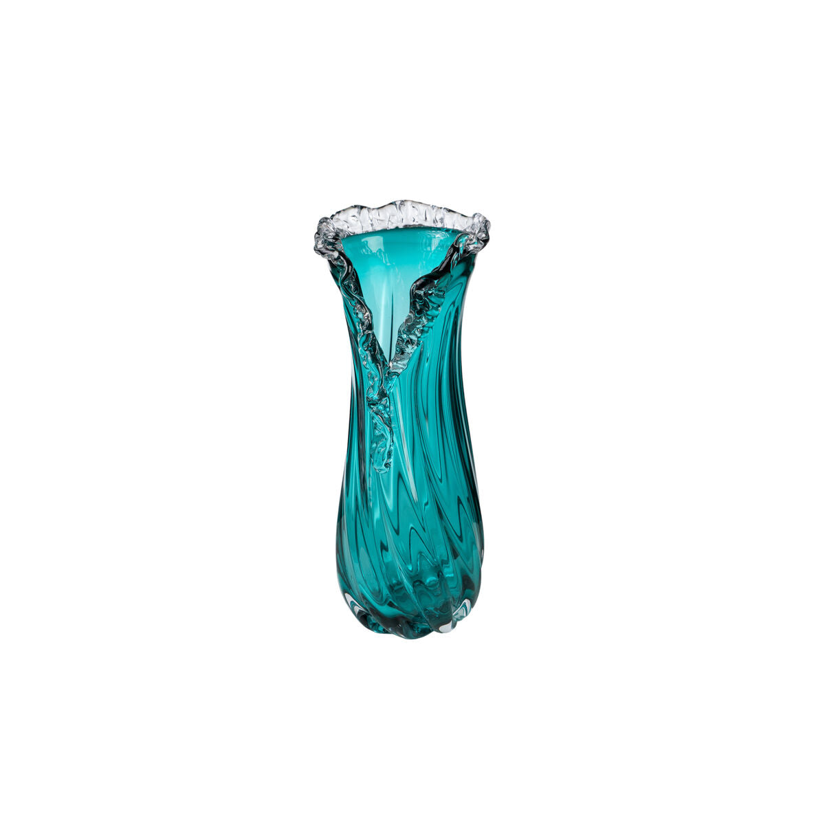 8435700840274 - Blumenvase türkis Glas 10 x 33 x 10 cm