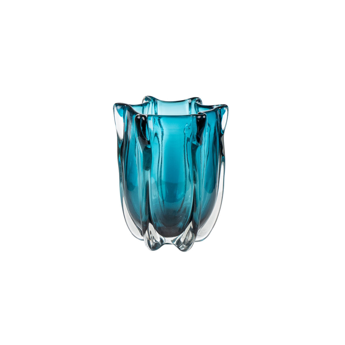 8435700840366 - Blumenvase Blau Glas 18 x 23 x 18 cm