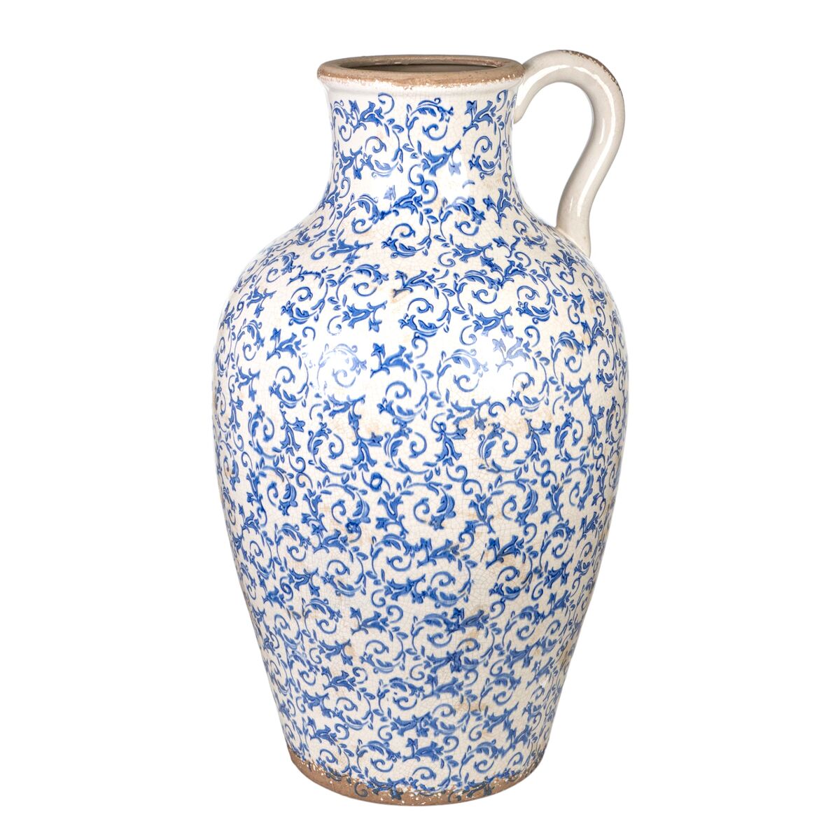8435700841806 - Vase Blau Weiß Porzellan 40 x 70 x 40 cm Mit Griff 8435700841806 - Vase Blau Weiß Porzellan 40 x 70 x 40 cm Mit Griff