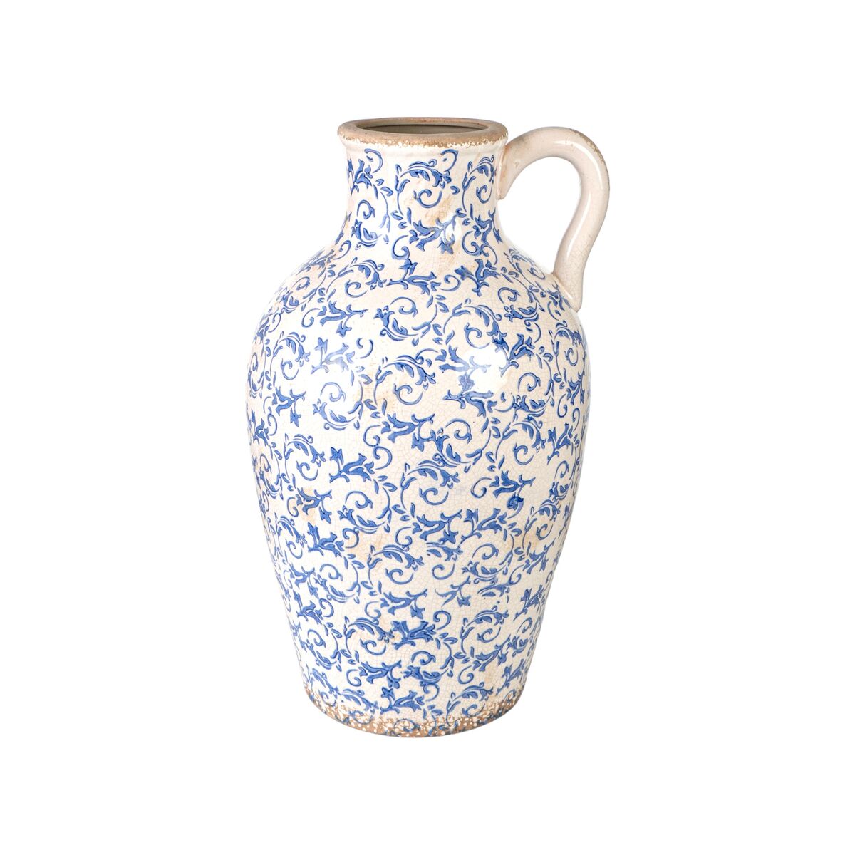 8435700841813 - Vase Blau Weiß Porzellan 30 x 50 x 30 cm Mit Griff