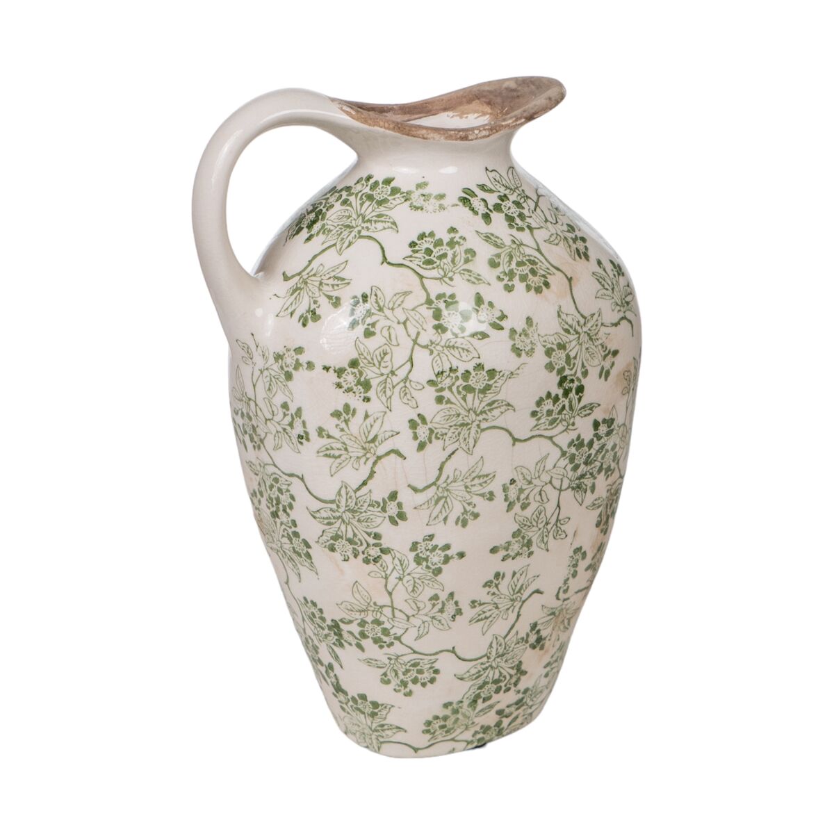 8435700841882 - Vase grün Beige Porzellan 27 x 16 x 15 cm Mit Griff