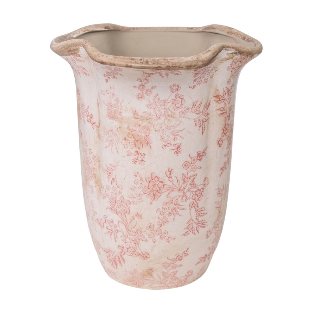 8435700841943 - Blumenvase Beige Rosa Porzellan 24 x 29 x 24 cm