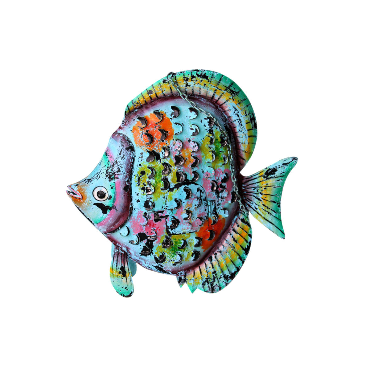 8435700842551 - Wanddekoration Blau grün Fisch 60 x 65 x 11 cm