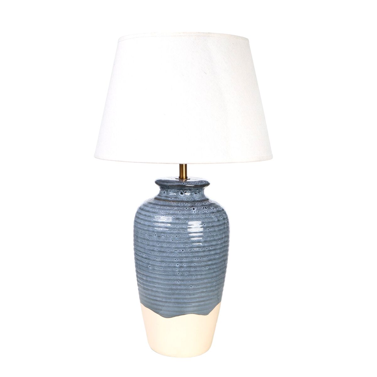 8435700842605 - Tischlampe Blau Beige aus Keramik 35 x 62 x 35 cm