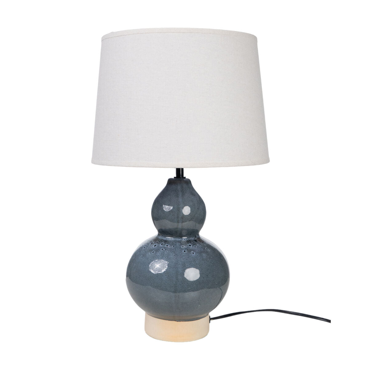 8435700842612 - Tischlampe Blau Beige aus Keramik 28 x 47 x 28 cm