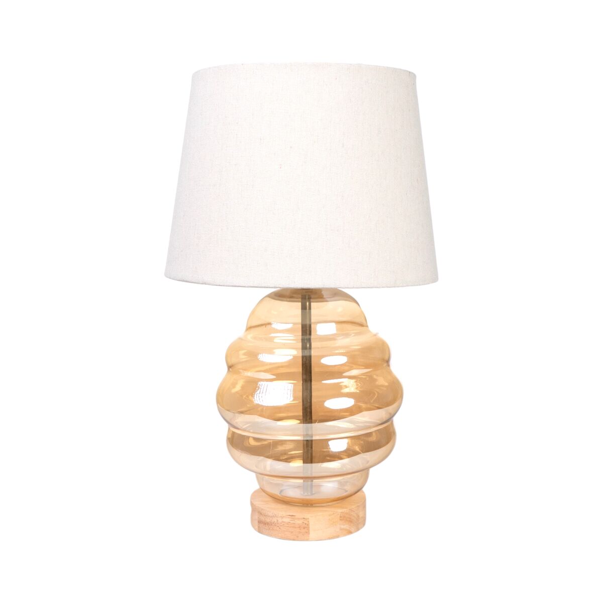 8435700842803 - Tischlampe Beige Glas 25 x 42 x 25 cm