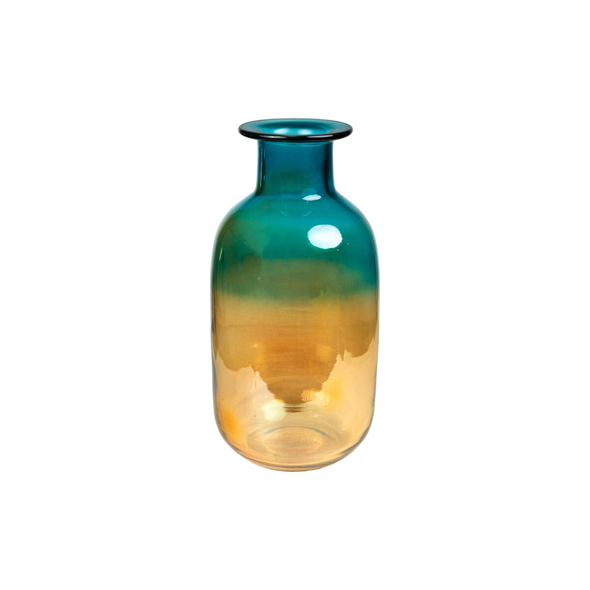 8435700843008 - Blumenvase Blau Bernstein Glas 17 x 33 x 17 cm