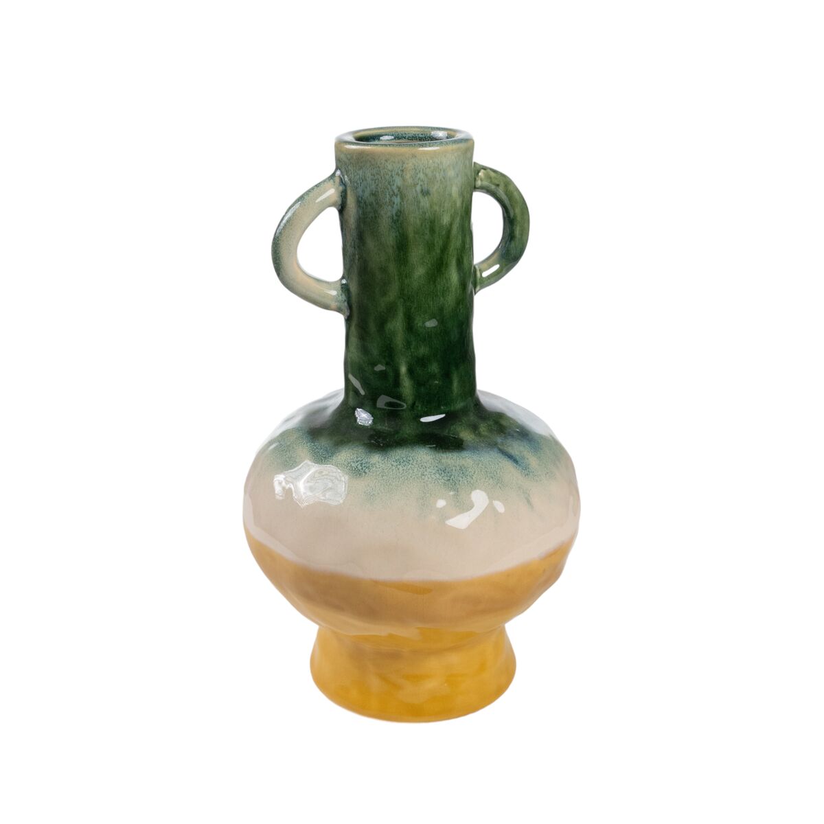 8435700845200 - Blumenvase Bunt aus Keramik 18 x 29 x 18 cm Mit Griffen