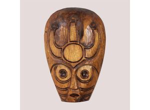 8435719337215 - Deokrative Wandfigur aus Holz Mursi Braun Dark b - b Braun Dark - Sklum