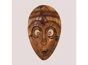 8435719337222 - Deokrative Wandfigur aus Holz Mursi Braun Dark c - c Braun Dark - Sklum