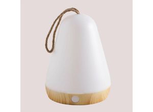 8435719338243 - Sklum - Kabellose LED-Tischlampe Tobago Braun Natur - Braun Natur Warmes Weiß