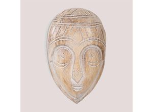 8435719356964 - Deokrative Wandfigur aus Holz Mursi Braun Natur c - c Braun Natur - Sklum