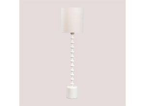 8435719362231 - Sklum - Stehlampe aus Leinen Alieta Gardenia Weiß - Gardenia Weiß