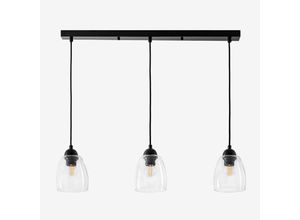 8435719381485 - Deckenlampe aus Glas Demet Schwarz - Schwarz - Sklum