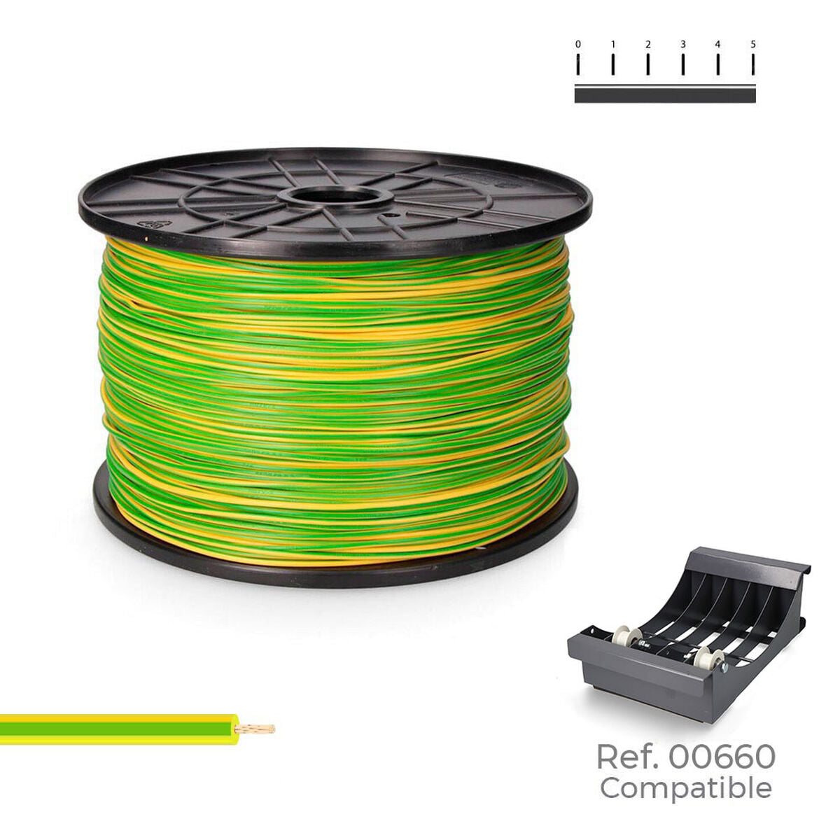 8435734703774 - Multi-Core Electric Cable Sedile H07Z1-K Bicoloured 15 mm 500 m