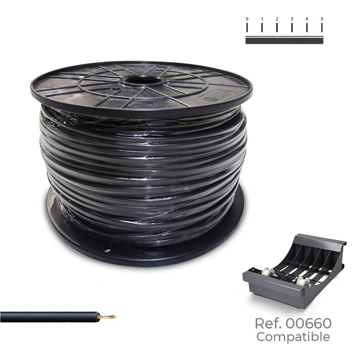 8435734703781 - Elektrische Schlauchleitung h07z1-k Schwarz 15 mm 500 m