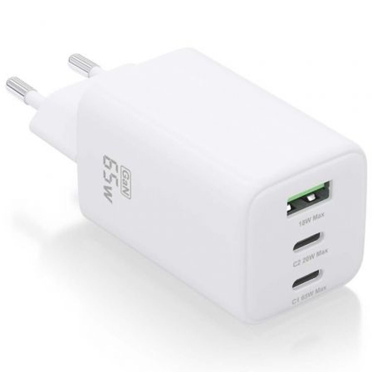 8435739901311 - Wandladegerät ASCH-65W3P041-W Weiß 65 W (1 Stück) 8435739901311 - Wandladegerät ASCH-65W3P041-W Weiß 65 W (1 Stück)