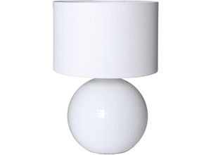 8435762431007 - Fijalo - Weiße Glasetischlampe ø38x58 cm -1xe27 -max60W (Nicht inbegriffen) für alle Stile um dem Haus eine Note zu verleihen