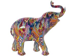 8435762434824 - Elefant Figur Harz Multicolor Graphit 30x12x28cmpour Alle Stile um zu Hause eine Note zu verleihen