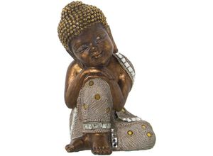 8435762436361 - Buddha -Figur in Weiß Goldharz 15x14x23cmpour alle Stile um dem Haus eine Note zu verleihen