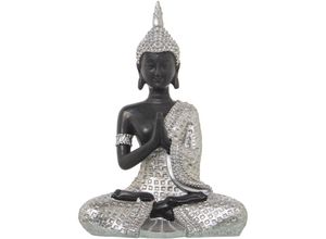 8435762439881 - Silber brauner Buddha -Figur 18x10x26cmpour alle Stile um zu Hause eine Note zu verleihen