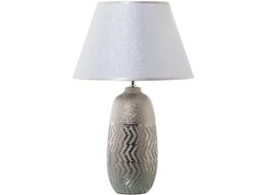 8435762443321 - SILBERNE KERAMIKLAMPE+52601 1XE27 MAX60W °34X54CM SOCKEL °135X38CMfür alle Stile um dem Zuhause eine Note zu verleihen