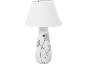 8435762444847 - Fijalo - Weiße Silber -Keramik -Tischlampe+52818 1x27 max 60 ° 35x58cm Basi