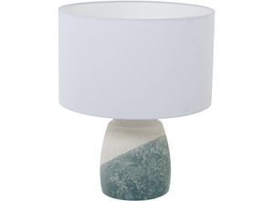 8435762453535 - Fijalo - Beige Blue Ceramic Table Lampe Text Sand 1x27-60W ° 35x42cm Basi