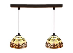 8435763146122 - Durchschnittliche Tiffany -Deckensuspension mit Kettendurchmesser 30 cm Belle Red Lampe -Serie die nicht enthalten ist