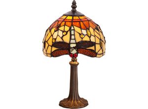 8435763146412 - Fijalo - Pied de Lamptabelle Tiffany Mitte mit Abbildung Durchmesser 30 cm Virginia Lampenreihe nicht enthaltener Montage erforderlich