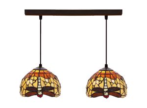 8435763146504 - Tiffany Deckensuspension kleiner mit Durchmesserkette 20 cm Virginia Lampenreihe nicht enthaltener Baugruppe erforderlich