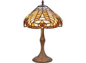 8435763146740 - Fijalo - Tiffany Tischlampe mit welliger Basis Queen D-20 cm Glühbirne nicht enthalten die Baugruppe erforderte nein