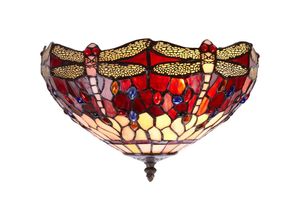 8435763147457 - Fijalo - Tiffany -Wandlampe mit Armdurchmesser 20 cm Elfenbein Serie Glühbirne nicht enthaltener Baugruppen erforderlich oder